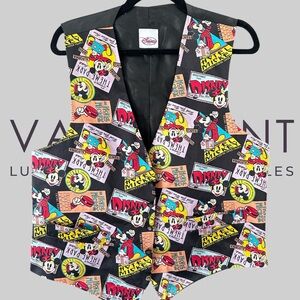 Vintage Disney Mickey Print Vest | 90s Disney Store